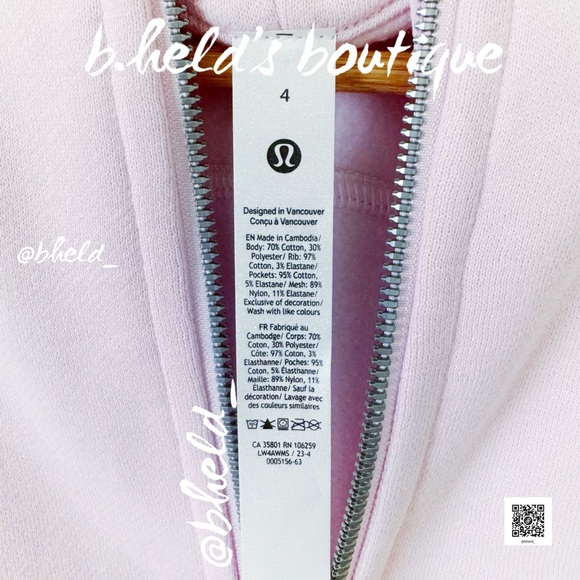 💫SOLD💫 lululemon Scuba Full-Zip Hoodie Meadowsweet Pink Silver Zipper Sz 4 - Picture 4 of 16